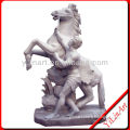 Stone Marble Garden Statue For Man With Horse YL-R055